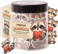 Miarita Positive Raccoon Jar – 60 Positive Affirmation Cards for Women, Mindfulness Cards, Stress Relief & Self Care Gifts for Women, Teen Girl, Birthday Gift for Her, Friendship Gift, Raccoon Gifts