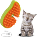 Cat Steam Brush for Shedding, Steamy Grooming Comb with Anti-Static Spray for Cats & Dogs, Gentle Defur Comb for Tangled & Loose Hair, Ergonomic Pet Mist Brush Design, Cepillo de Vapor para Gato Perro