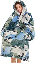 Narecte Cozy Oversized Blanket Hoodie Wearable Blanket Adults Soft Hooded Blanket Hoodie Birthday Gifts for Women Christmas