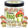 DEARMINE Positive Frog Jar with 60 Affirmation Cards, Emotional Support Gift, Christmas Home Office Decoration, Frog Gifts for Women, Teens, Teachers, Coworkers, Friends, Men