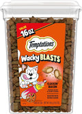 Temptations Wacky Blasts Cat Treats, Cluckin’ Bacon Flavor, 16 oz. Pouch