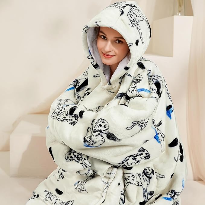 Narecte Cozy Oversized Blanket Hoodie Wearable Blanket Adults Soft Hooded Blanket Hoodie Birthday Gifts for Women Christmas