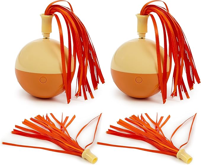 SmartyKat (2 Count) Twirly Top Electronic Motion Ball Cat Toy, Battery Powered - Randomly Selected Color, 2 Count