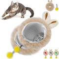 Moving Cat Toy Ball, Automatic Moving Toys for Indoor Cats, Smart Rolling Kitten Toys, Cat Self Rotating Balls with Lights, Recharge Interactive Kittens Balls with USB Cable, Gray