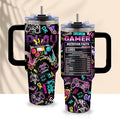 Gaming Gifts for Girl, Gamer Gifts for Women, 40oz Gamer Tumbler Cup, Gaming Mugs, Teen Girl Gift Gamings Stuff, Gaming Gamepad Presents for Daughter, Birthday Gift for Her Gamings Cup(Style3)
