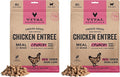 Vital Essentials Freeze Dried Cat Food, Raw Chicken Crunchy Nibs Complete Meal or Mixer High Protein, Low Carb, Grain Free, Dry Cat Food 12 oz , (Pack of 2)