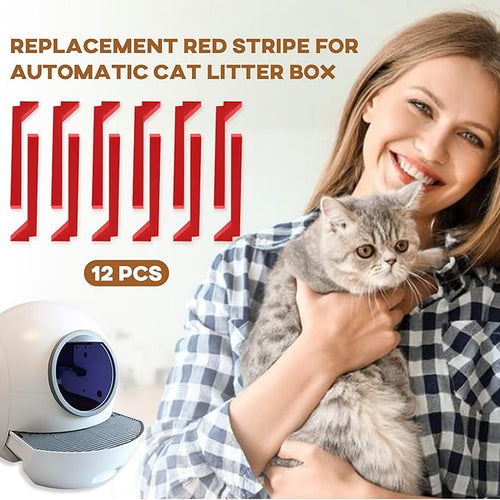 12 Pack Red Foams for Els Pet Litter Box, Replacement Parts for Self-Cleaning Cat Litter Box, Precisely Cut EVA Material, Prevents Cat Litter from Spilling