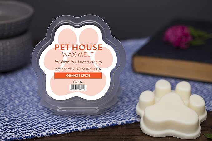 Pet House Orange Spice Scented Christmas Wax Melts - Natural, Long-Lasting, Plant Based Pet Friendly Soy Wax Melts Pack of 2