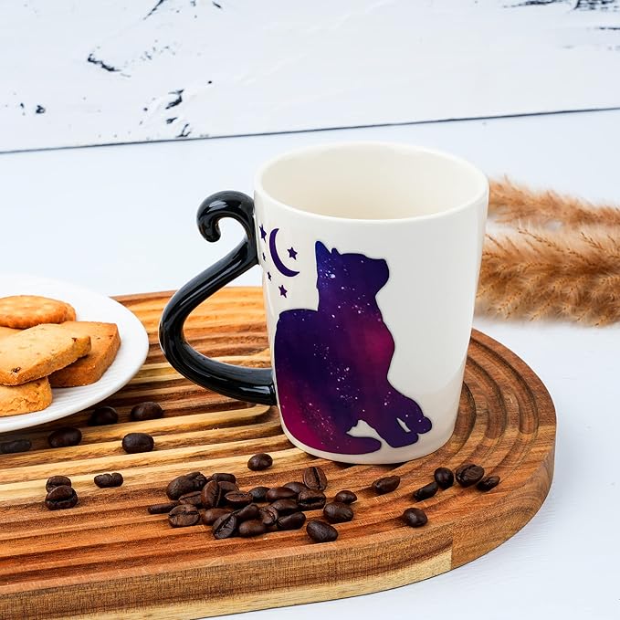 Color Changing Cat Coffee Mug for Cat Lovers - Mom Birthday Gifts for Women - Crazy Kitten Lady Mugs for Animal Lover Mom, Daughter, Sister, Aunt, Wife, Best Friends, BFF, Coworkers, Her - 12oz