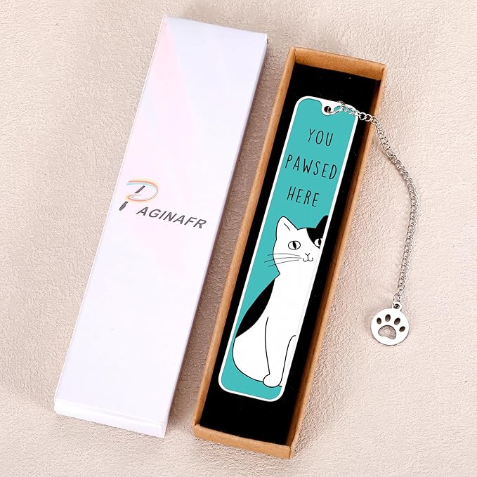 Cat Lover Gifts for Women, Cute Bookmarks for Girls, National Pet Day Birthday Gift for Cats Mom, Cats Themed Gift for Friends Woman Men Boys, Reading Accessories for Book Lovers College Student