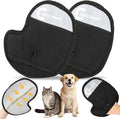 2 Pack Pet Hair Removal Gloves, Reusable Electrostatic Magic Brush Glove for Dogs Cats Grooming, Pet Hair Mitt Remover Tool for Furniture, Clothing, Couch, Carpet, Car Seats
