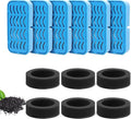 PETCHO 6-Pack Cat Water Fountain Filters Compatible with AONBOY Stainless Steel Cat Water Fountain, Activated Carbon & Resin, Multiple Filtration Isolates Floating Hairs