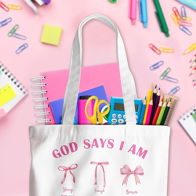 Grace Yonks Cute Canvas Tote Bag – Aesthetic Large Reusable Bag