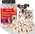 Just Try 7.05 oz Freeze Dried Chicken Cat & Dog Treats Food Topper Raw Single Ingredient High Protein Grain Free Healthy Dog Training Treats