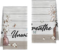 Kitchen Towels Set Of 2, Flower Vase Butterfly Dish Towel For Kitchen, Farm Vintage Bathroom Decorative Hand Towels, Farmhouse Fast Drying Tea Towel, Housewarming Xmas Gifts For Women Mom -B40