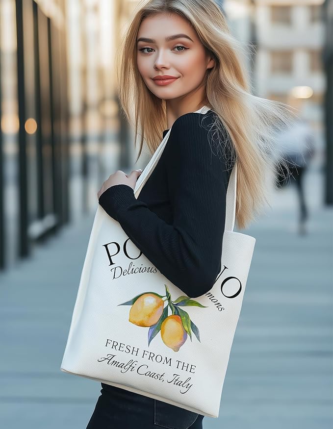 Gifts for Women, Canvas Tote Shopping Reusable Grocery Gift Bags