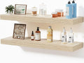 Floating Shelves for Wall, Bathroom Shelves Over Toilet, Wall Shelves & Book Shelf for Room, Hanging Shelf, Modern Wooden Mounted Floating Shelves, 24x7x1.5 in (Oak, Set of 2)