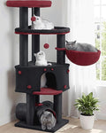 Cat Tree Tower for Large Cats Adult - 60 Inch XXL Sturdy Heavy Duty Extra Wide Scratching Posts (φ4.4in) Condo - Indoor Big Cat House Hammock Perch - XL Wood Multi Level Feline Pet Bed Trees Houses