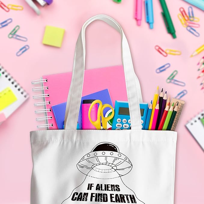 Grace Yonks Cute Canvas Tote Bag – Aesthetic Large Reusable Bag
