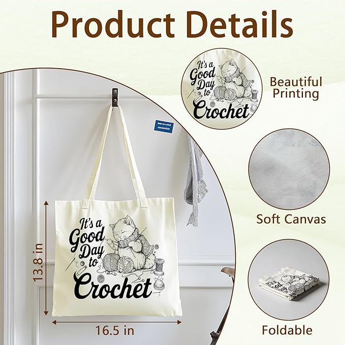 Tote Bag For Women Man, Reusable Work Shopping Grocery Shoulder Bags