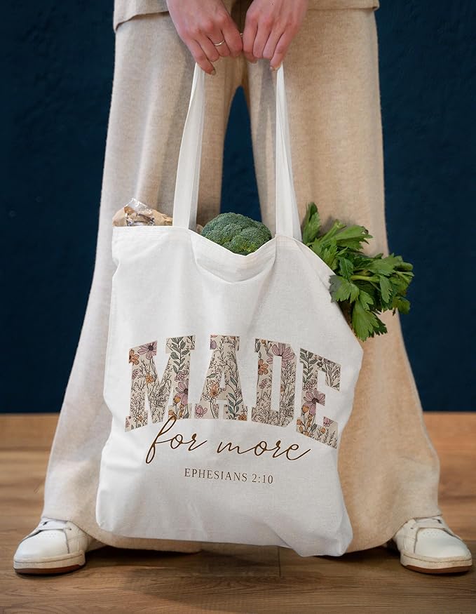Gifts for Women, Canvas Tote Shopping Reusable Grocery Gift Bags
