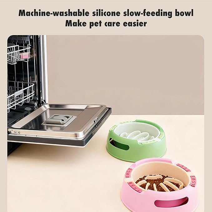 Silicone Slow Feeder Bowl, 1.2L Capacity, Suitable for Small, Medium, and Large Dogs. Interchangeable Inner and Outer Bowls. Food-Grade Material. Ideal for Dogs That eat Too Quickly.