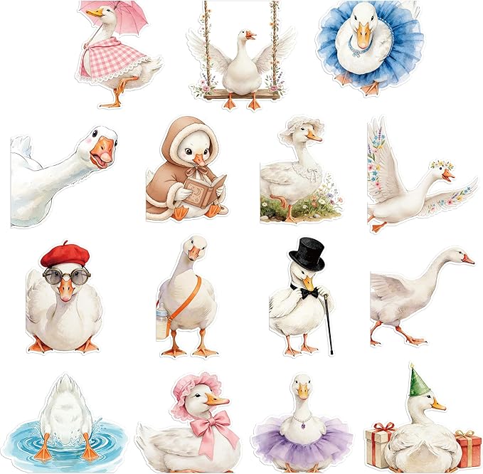 Goose Magnetic Bookmarks Gifts - 15 Pcs Silly Cute Funny Bookmark for Women Kids Book Lovers Students Bookworms Birthday Graduation Gift Magnet Page Clips School Office Reading Accessories
