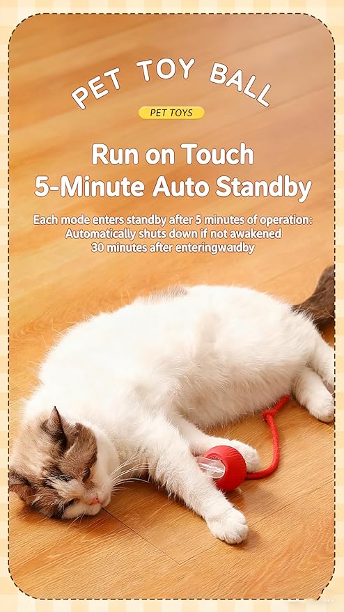 RightBliss 2026 New Electric Dog & Cat Ball Toy, 360° Smart Automatic Interactive Rolling Pet Toy Ball, Smart Pet Play Ball, Interactive Pet Toys, Ideal Gift for Pet Lovers (Mix-3pcs)