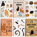 FuWeave 6 Pcs Cat Kitchen Dish Towels Cat Lover Gifts for Women Farm Animal Dishcloth 16 x 24 Inches Farmhouse Tea Hand Towel Decorative for Bathroom Kitchen Housewarming Gifts