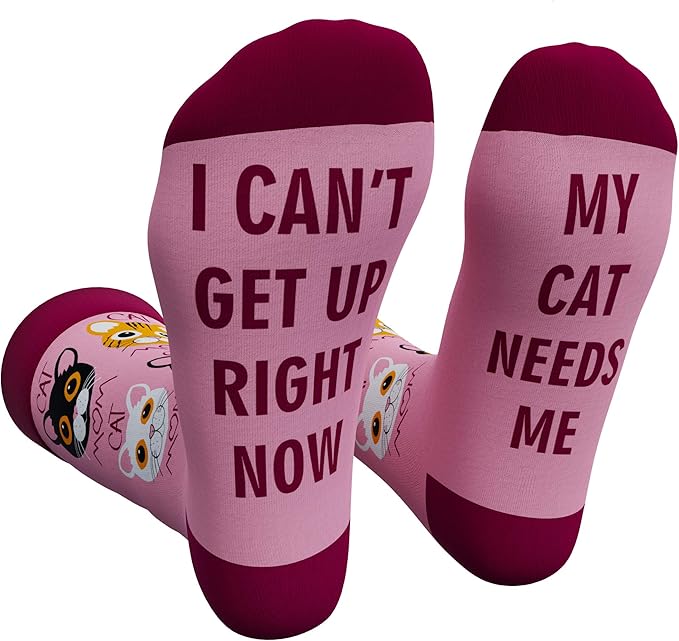 Cavertin Women's Novelty Socks with Gift Box Cat Lover Dog Mom Book Lover Cat Mom Llama Unicorn Sloth Corgi