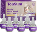 TopSum Cat Calming Diffuser Refills: Pheromone Refill for Cats, Long-Lasting 6-Month Supply, Compatible with Most Diffusers, 6 Pack (Purple)