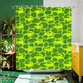 Cartoon Crocodile Shower Curtain,Green Cute Wild Animals Shower Curtains,Funny Waterproof Polyester Crocodile Bathroom Decor Accessories,72x72 in