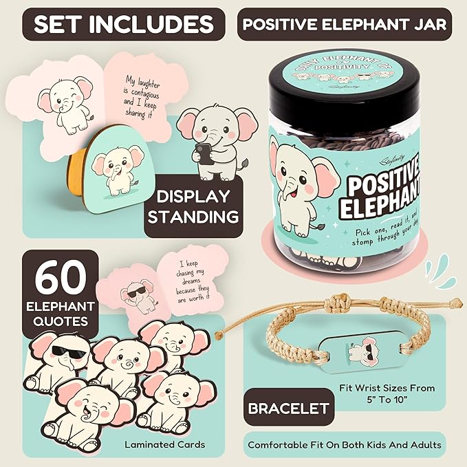 Stofinity White Elephant Gifts For Women - Jar Of Daily Affirmation Cards For Teen Girls Trendy Stuff, Best Friend Birthday Gifts For Women Unique, Long Distance Friendship Gift For Christmas, Easter