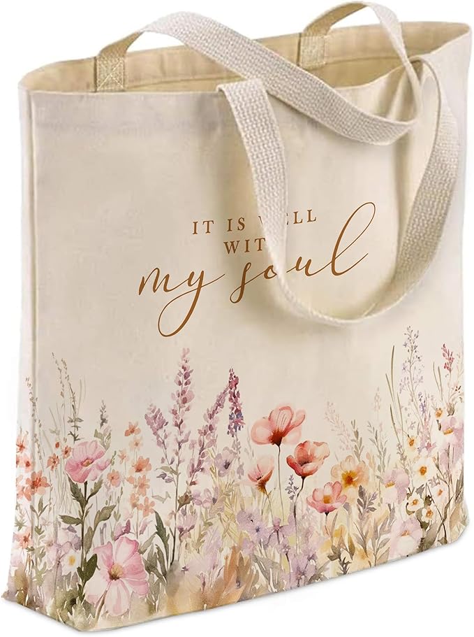 Gifts for Women, Canvas Tote Shopping Reusable Grocery Gift Bags