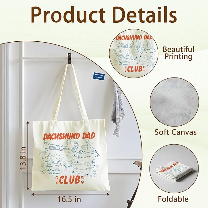 Tote Bag For Women Man, Reusable Work Shopping Grocery Shoulder Bags