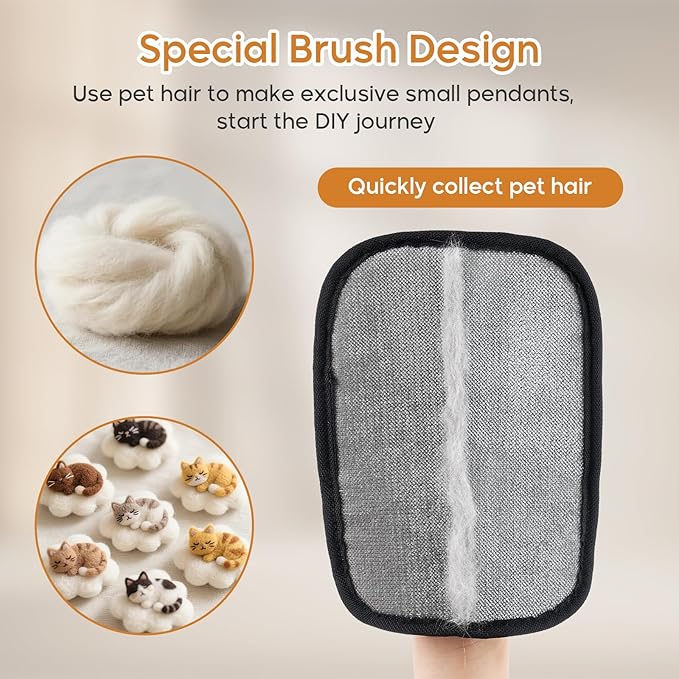 Pet Hair Removal Glove for Cats & Dogs 【2Pcs】, Upgraded Five-Finger Electrostatic Pet Hair Gloves, Reusable Magic Brush Pet Hair Remover Tool for Laundry, Couch, Carpet, Car Seat, Clothing