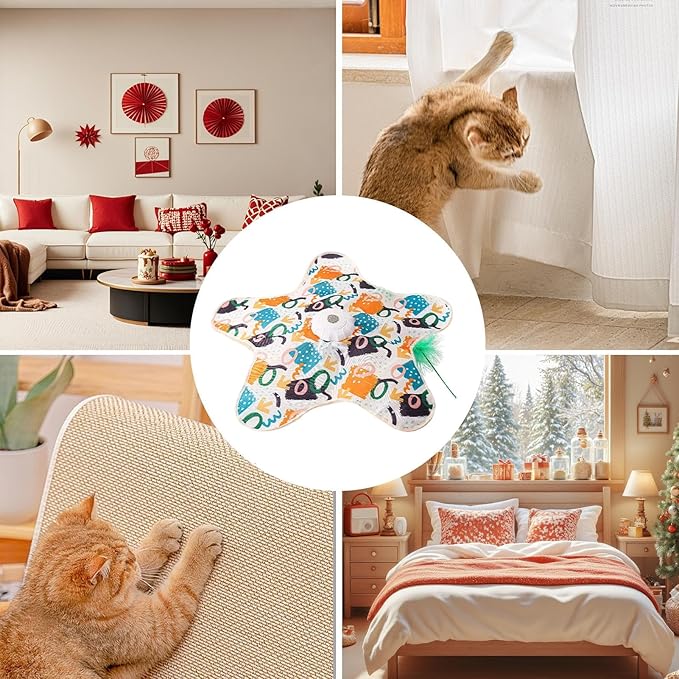 Automatic Kitten Toy, Rechargeable Cat Play Set, Motion Activated Ball with Rolling Feature, Interactive Pet Entertainment for Exercise, Cat Fun Toy, Indoor Play Device for Pets and Kittens