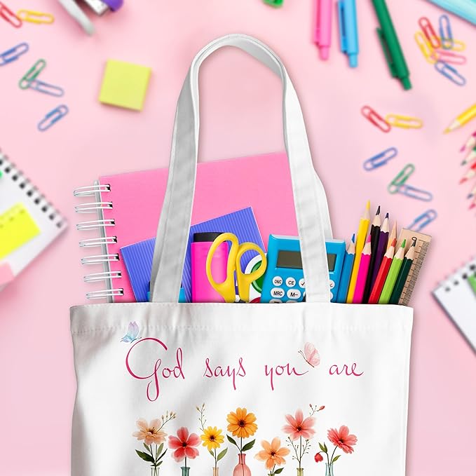 Grace Yonks Cute Canvas Tote Bag – Aesthetic Large Reusable Bag