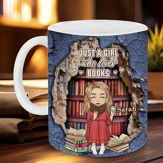 Personalized Book Lover Gifts - Book Lovers Gift For Bookworm, Readers, Librarians, Bookish - Books Are The Mirrors Of The Soul Mug - Bookish Gift For Friends, Women, Her
