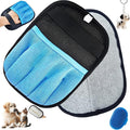 Blue Pet Hair Removal Glove for Dogs & Cats,The Magic Brush Pet Hair Remover,Five-Finger Electrostatic Pet Hair Gloves for Furniture,Car,Couch,Carpet,Essential Pet Supplies