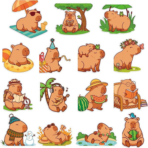 Capybara Magnetic Bookmarks Gifts - 15 Pcs Cute Animals Bookmark for Women Kids Book Lovers Students Bookworms Birthday Graduation Gift Funny Page Clips School Office Reading Accessories