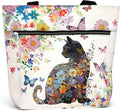 Waterproof Tote Bag with Pockets and Zipper for Work. Shoulder Bag for Women. Gift for Cat Lover Cat Owner.