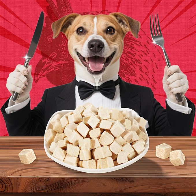 Just Try 7.05 oz Freeze Dried Chicken Cat & Dog Treats Food Topper Raw Single Ingredient High Protein Grain Free Healthy Dog Training Treats
