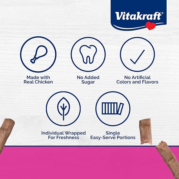 Vitakraft PurrSticks Cat Treat, Chicken Recipe, 24 Count