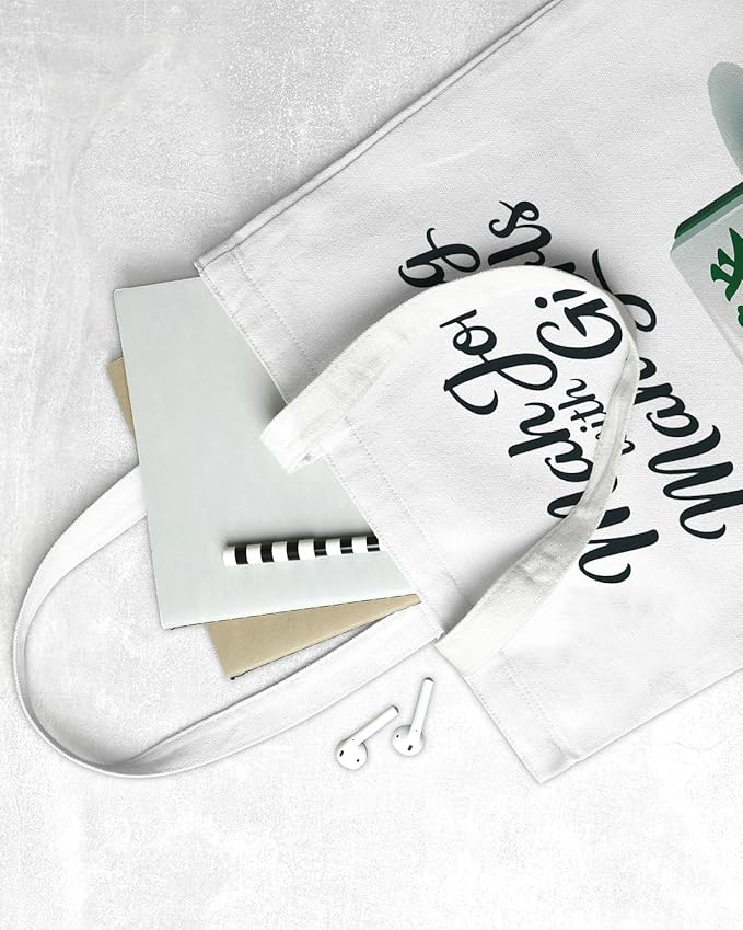 Canvas Tote Bag for Women Aesthetic Reusable Grocery Shoulder Bag for Shopping Work Travel Beach Teacher-05