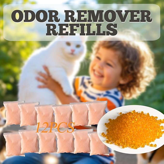 Cat Litter Box Deodorizer Compatible with Whisker OdorTrap Pod, Odor Filters for Litter-Robot and Traditional Litter Boxes, Pet Odor Eliminator