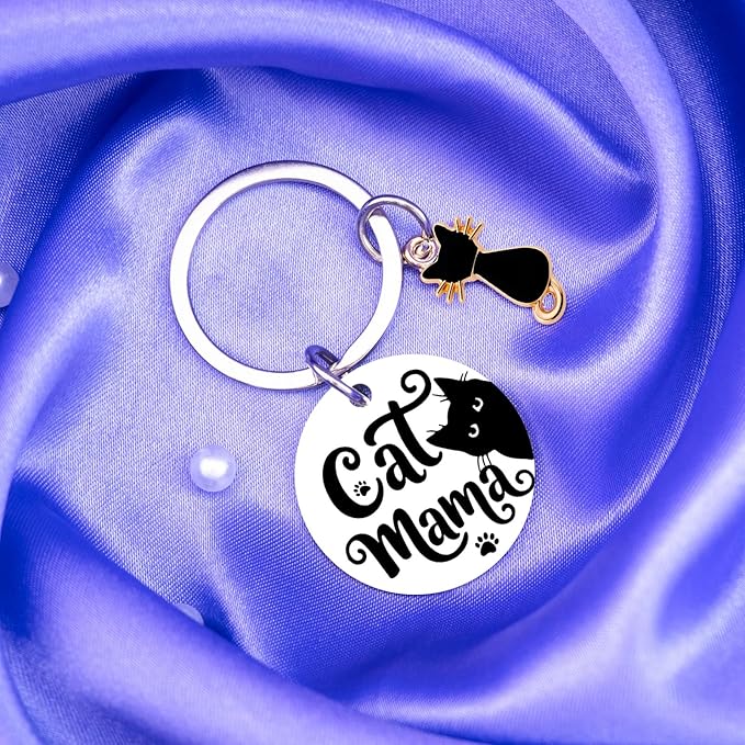 Cat Mom Mothers Day Gifts For Women Black Cat Keychain Stuff Gifts For Cats Lovers Unique Cats Lover Gifts For Women