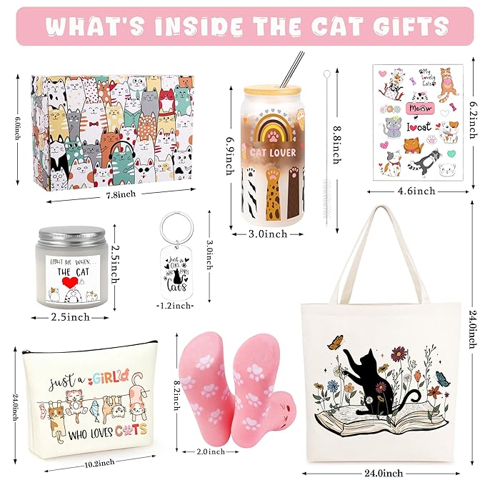 Cat Gifts for Women, Cat Lover Gifts for Women, Mothers Day Gift for Cats Lovers, Cats Themed Gift