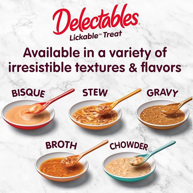 Delectables Hartz Savory Broths Chicken & Veggies Lickable Wet Cat Treats,(Pack of 24)