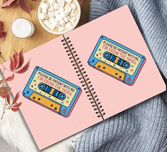 KDHTY Funny Cute Spiral Notebook Journal for Women,Coworker Gift for Coworker Employee Colleague Boss Friends,Please Be Patient With Me 1900s,Sarcastic Gift for Women Men,5.5 x 8.3